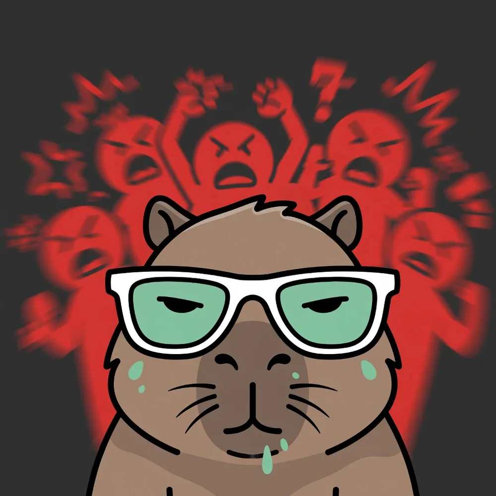 calm down capybara art