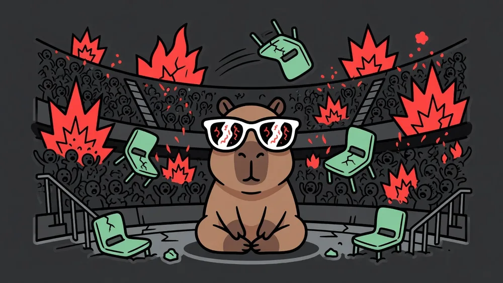 calm down capybara art
