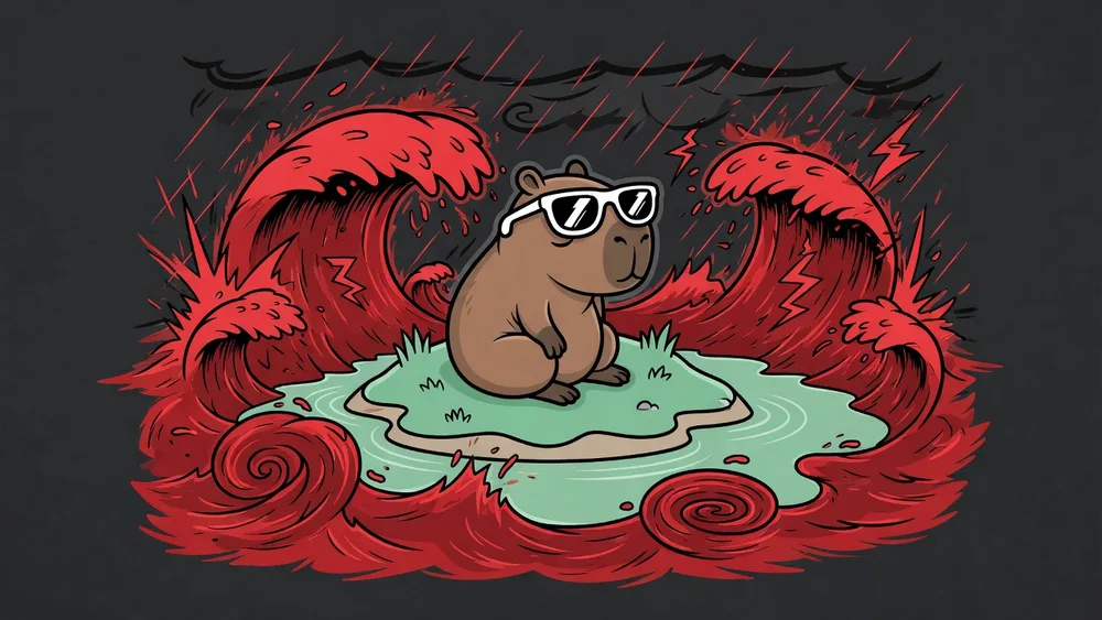 calm down capybara art