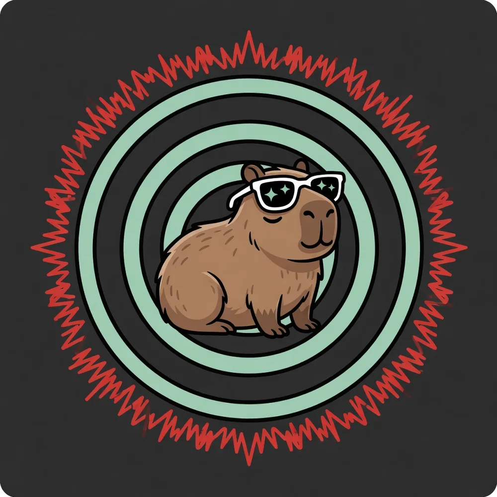 calm down capybara art