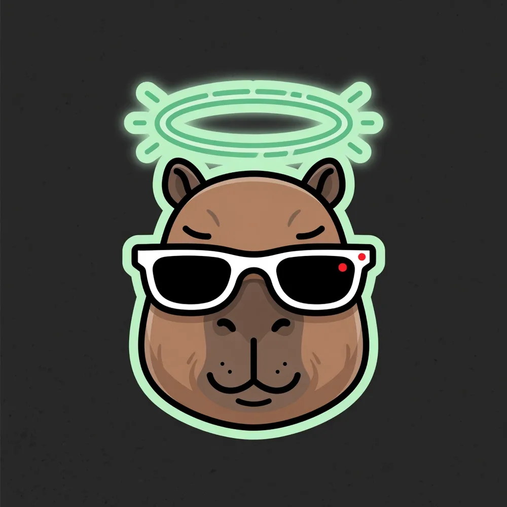 calm down capybara art