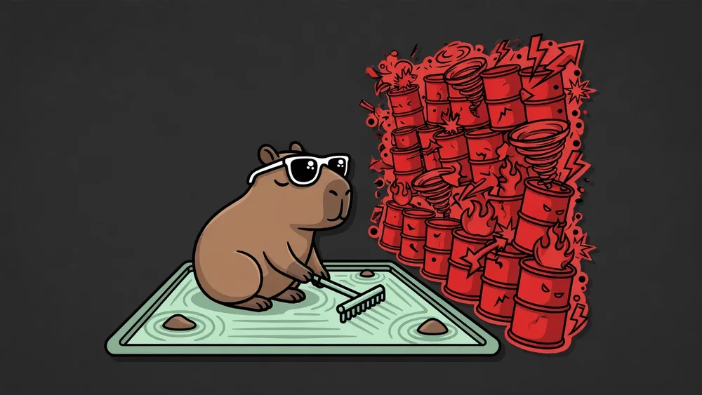 calm down capybara art